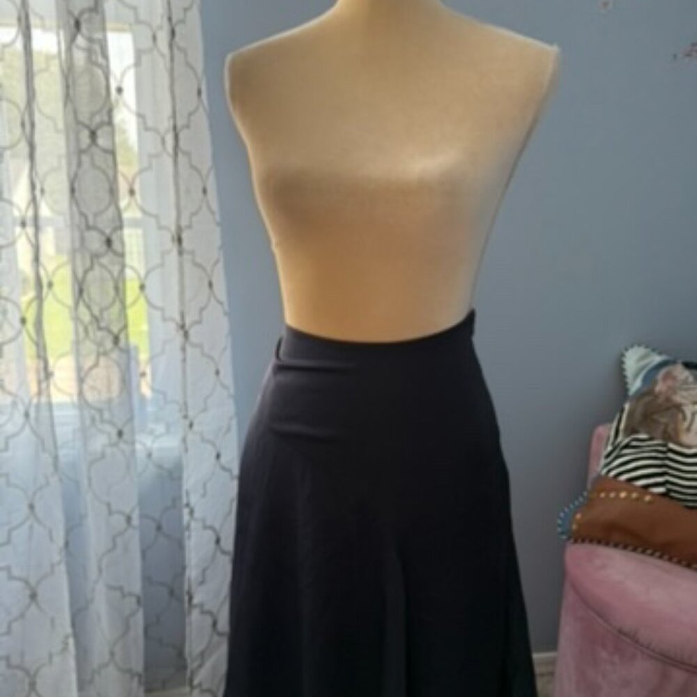 Abercrombie Navy Silk Skirt NWT Medium